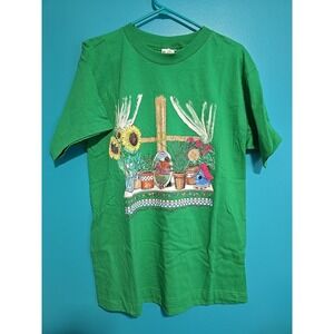 VTG Lg Rosemary Plant Window Garden Basic Editions Green Short Sleeve T-Shirt